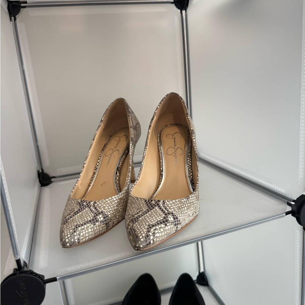 Sam Edelman Snakeskin Patterned Heels - Picture 2 of 2
